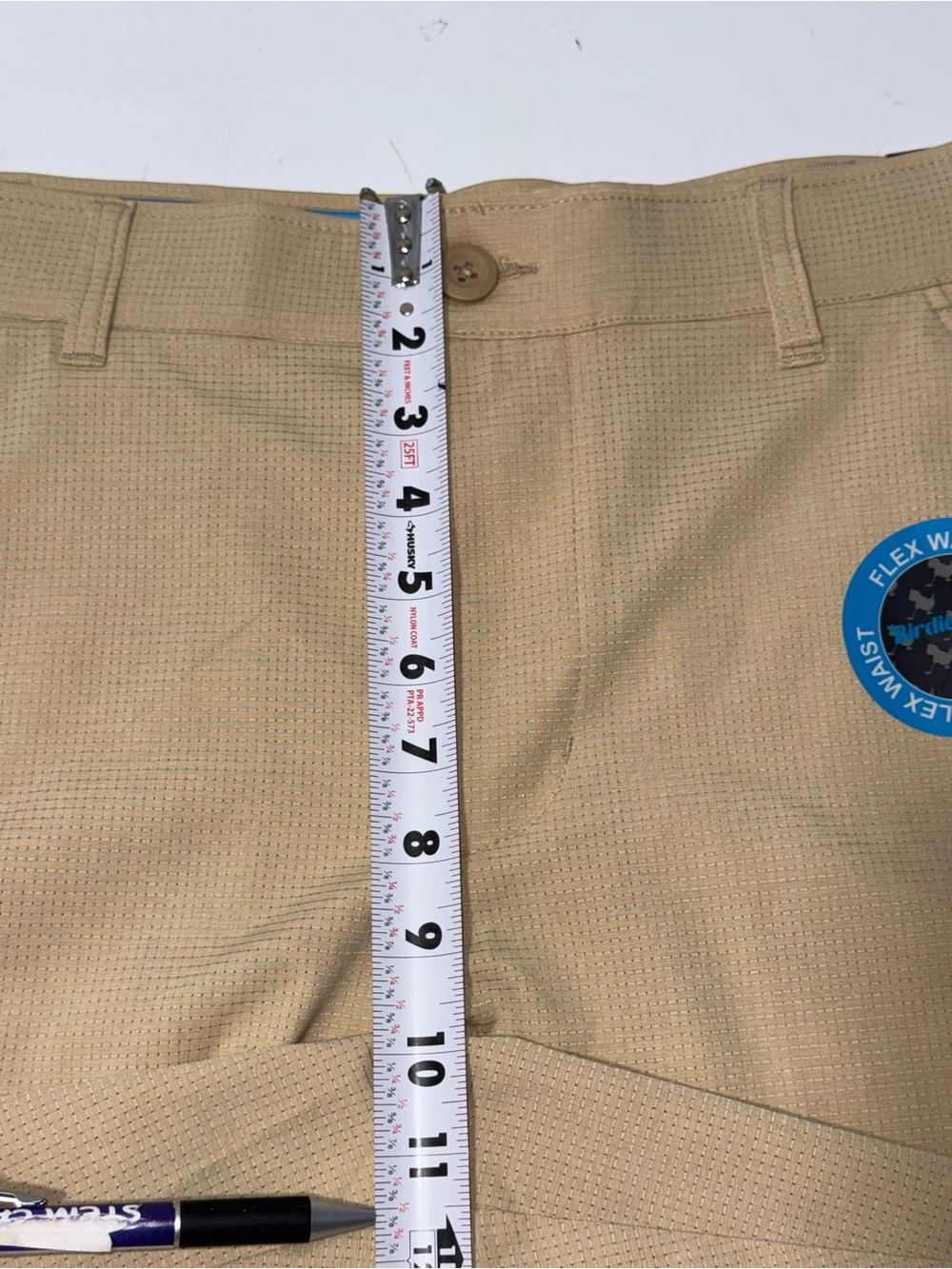 Men's Tan Flex-Waist Performance Shorts - Picture 6 of 6